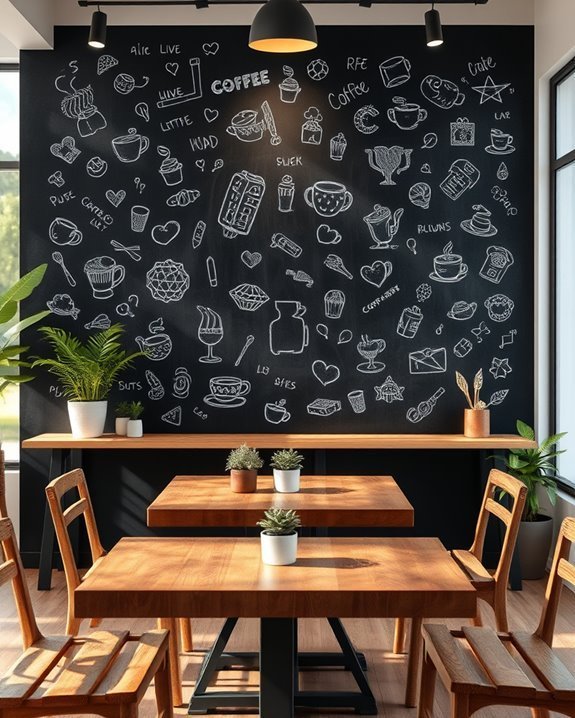 creative chalkboard wall engagement