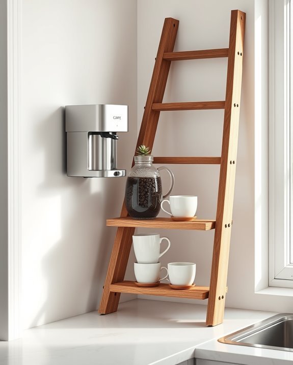creative coffee ladder organizer