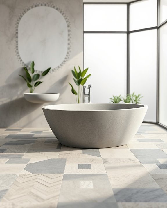 creative concrete mosaic designs