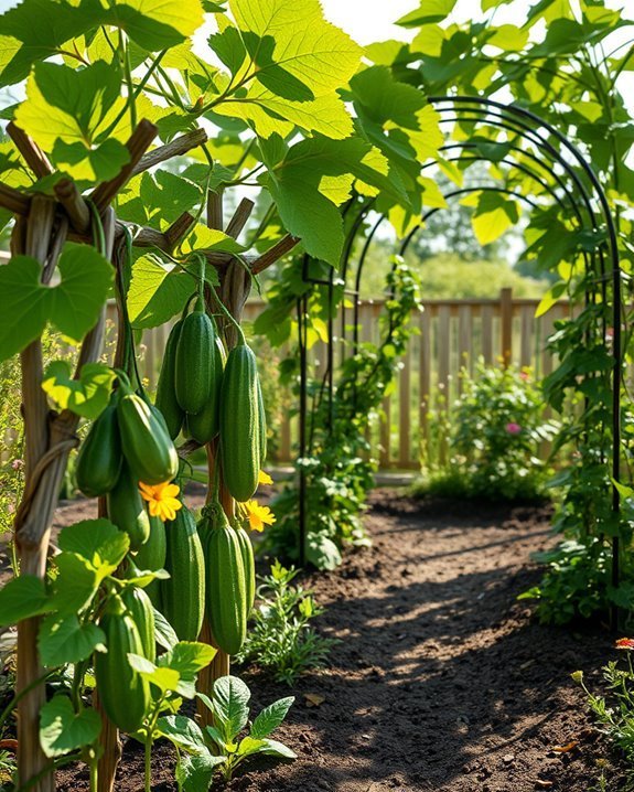 creative cucumber trellis designs