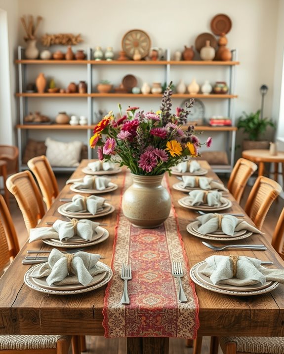 creative dining table aesthetics