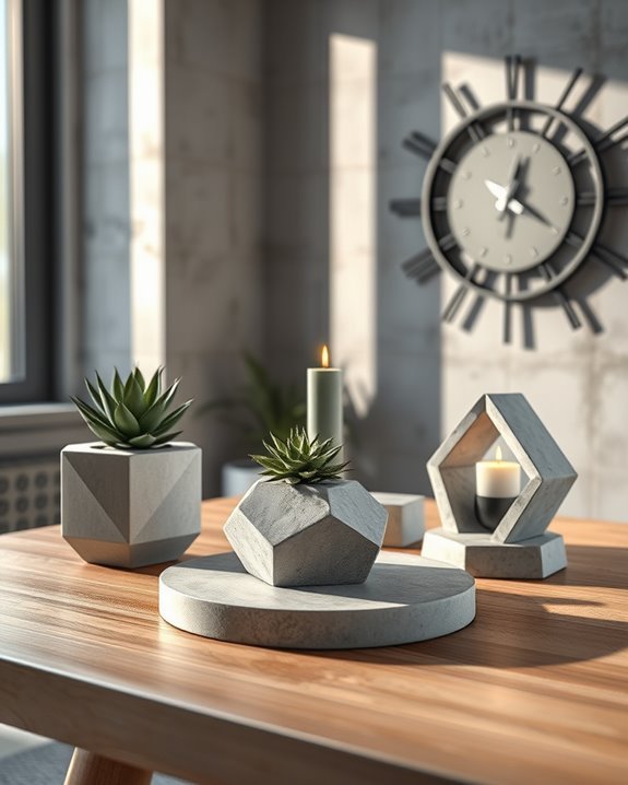 creative diy concrete decor