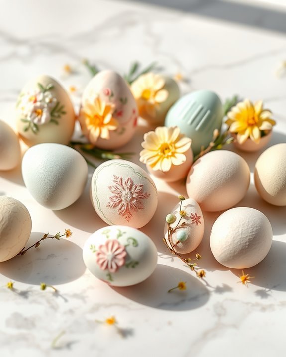 creative easter clay eggs