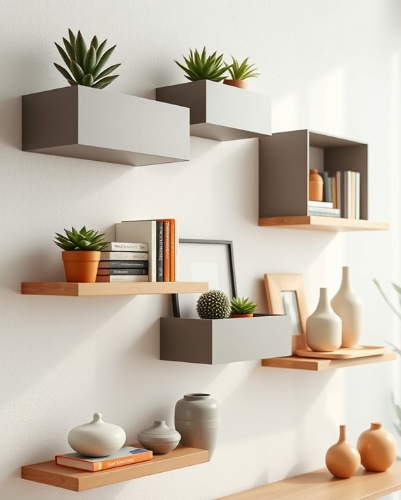 creative floating bin organization