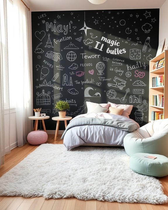creative interactive chalkboard walls
