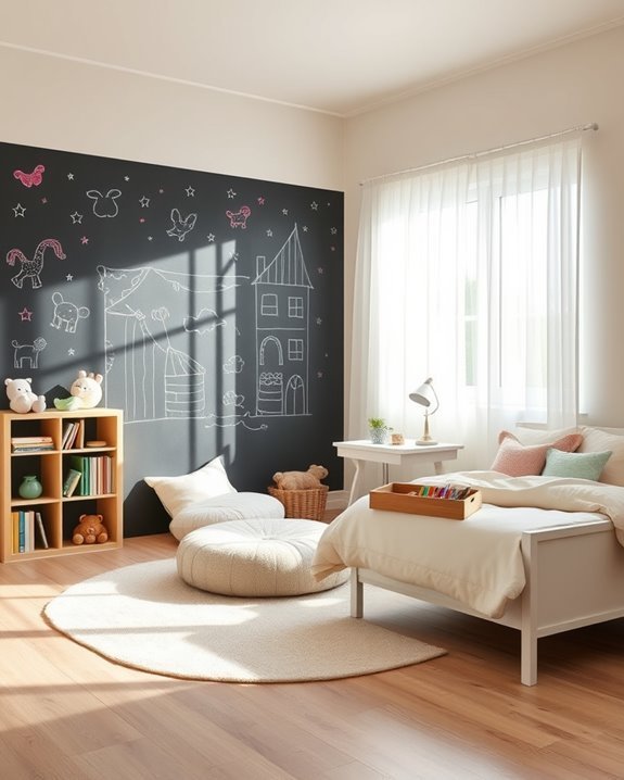 creative interactive chalkboard walls