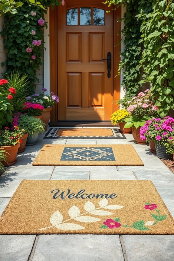 creative inviting welcome mats