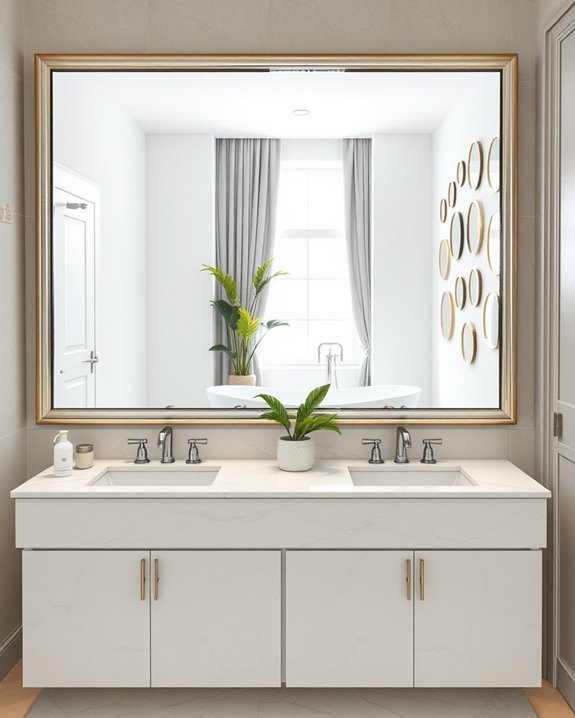 creative mirror arrangements enhance elegance