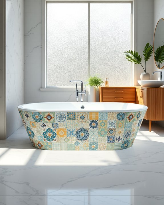 creative patchwork bathroom designs