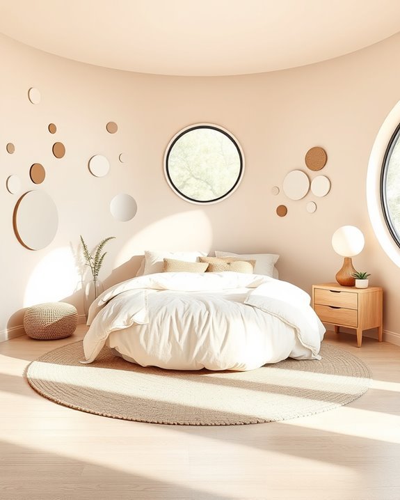 creative round wall decals
