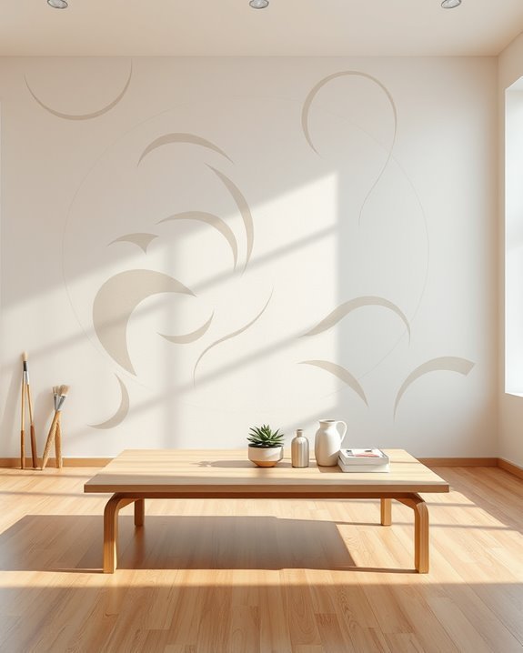 creative stenciled wall art