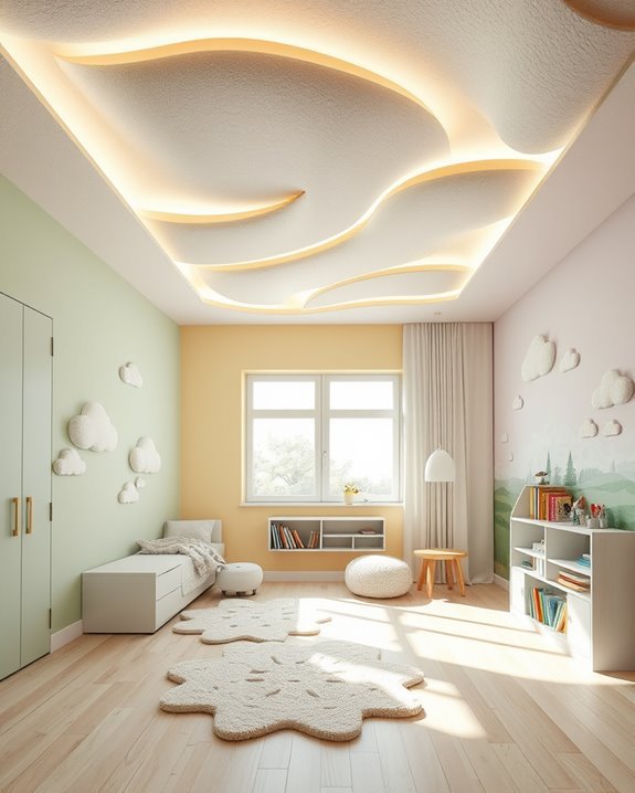 creative textured ceiling design