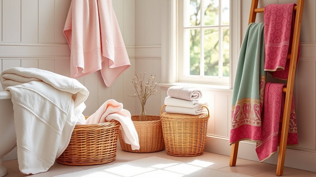 creative towel arrangement ideas