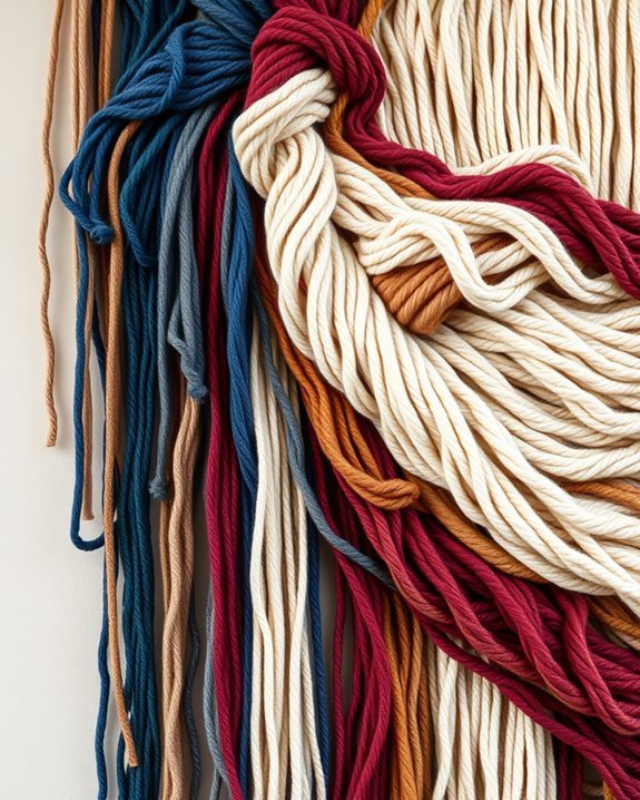 creative yarn wall decor