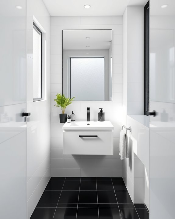 crisp black and white elegance
