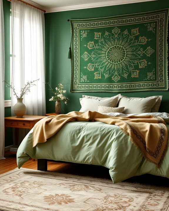 cultural green tapestry designs