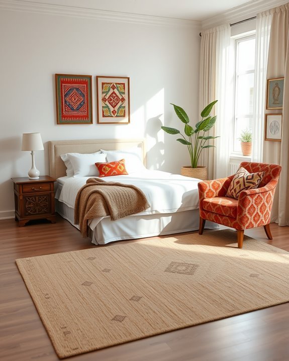 culturally rich guest bedroom