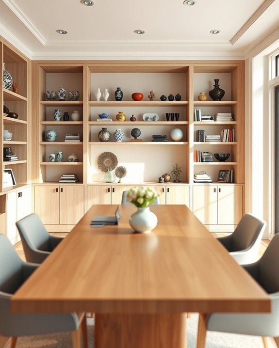 curated display of collectibles