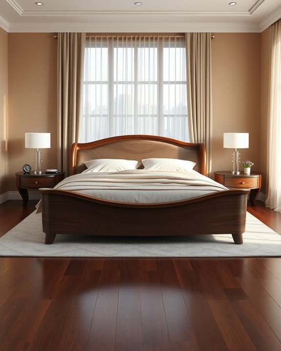 curved dark wood elegance