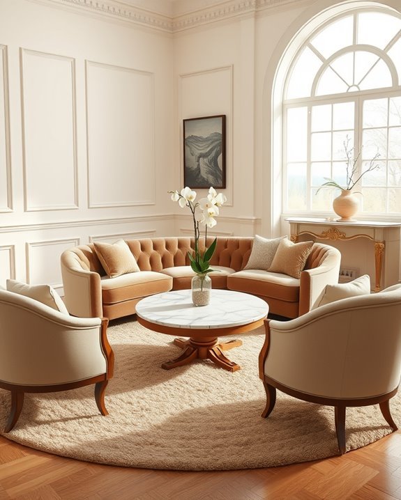 curved furniture enhances comfort