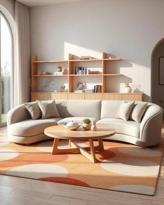 curved furniture enhances comfort