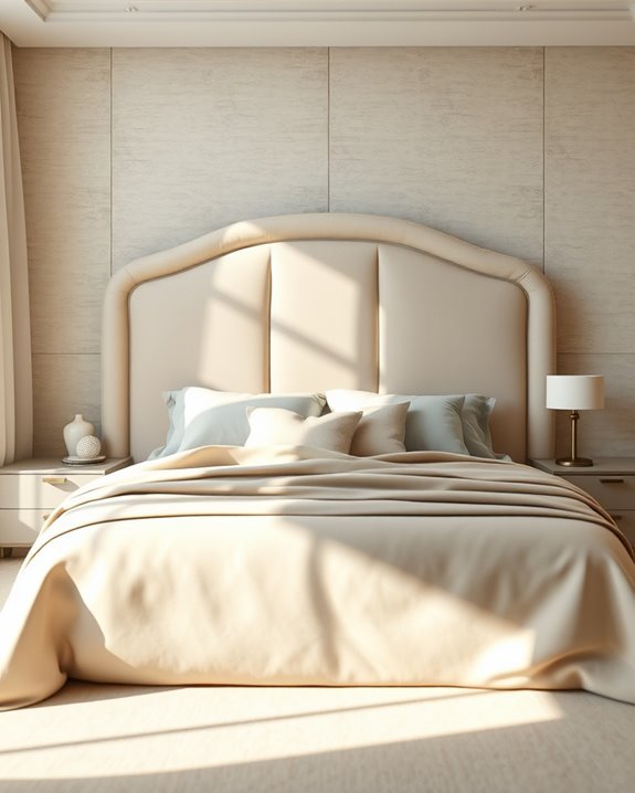 curved upholstered headboard elegance