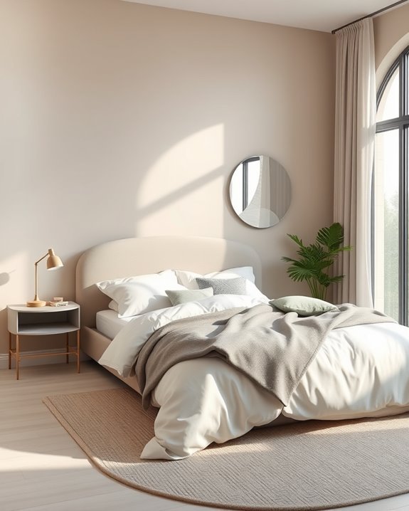 curved walls enhance bedroom design