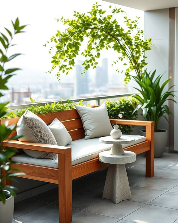 custom bench for balcony