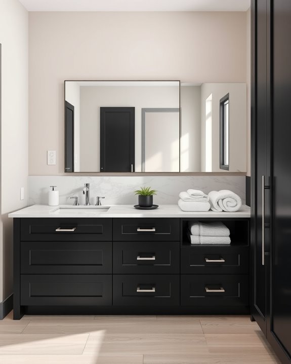 custom black cabinet elegance