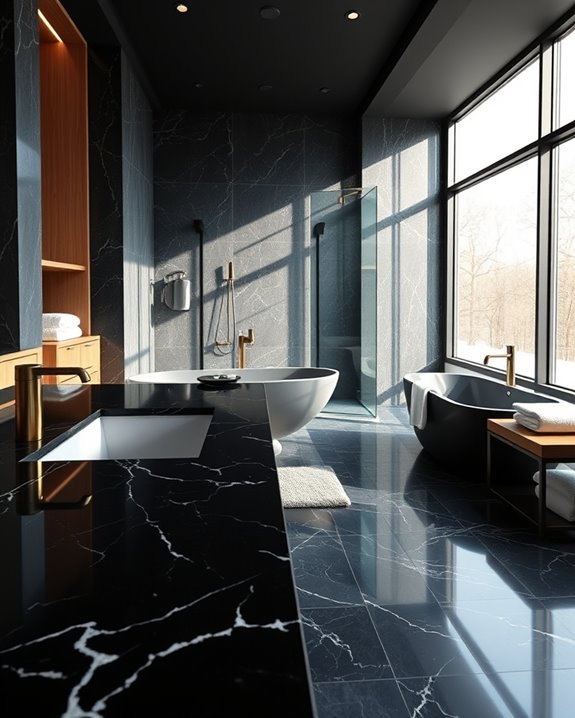 custom black granite elegance