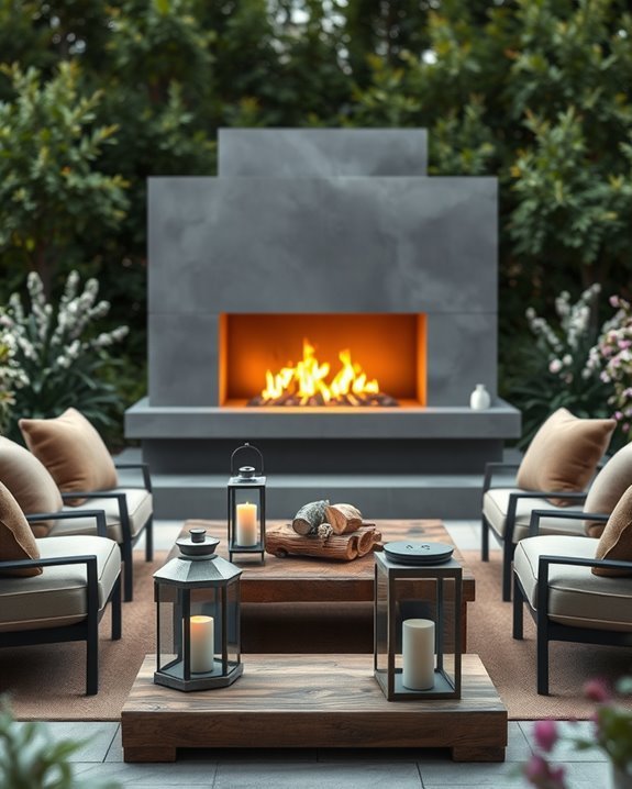 custom concrete fire feature
