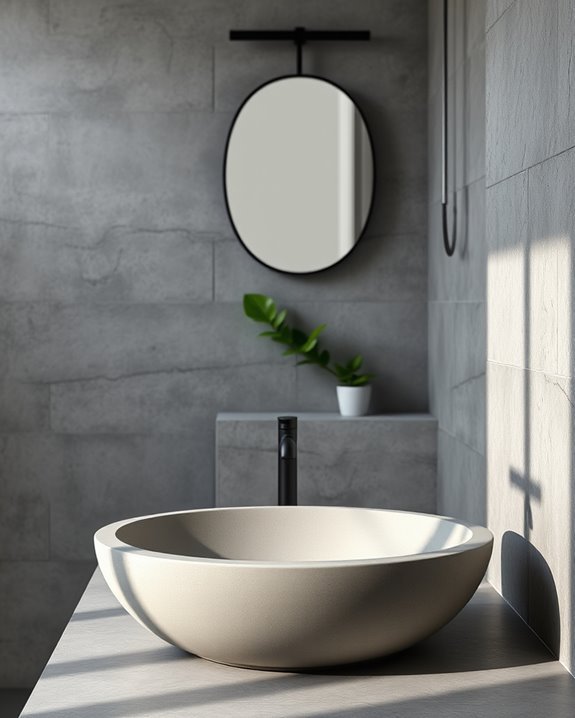 custom concrete sink design