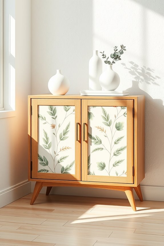 custom decoupage accent cabinet