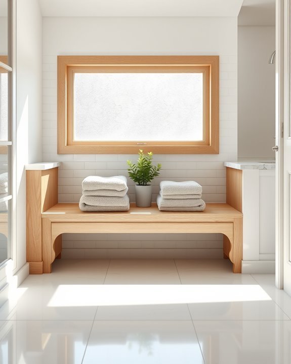 custom functional bathroom seating