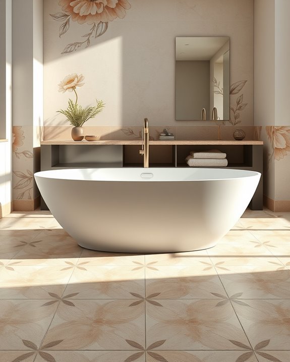 custom mural and tiles