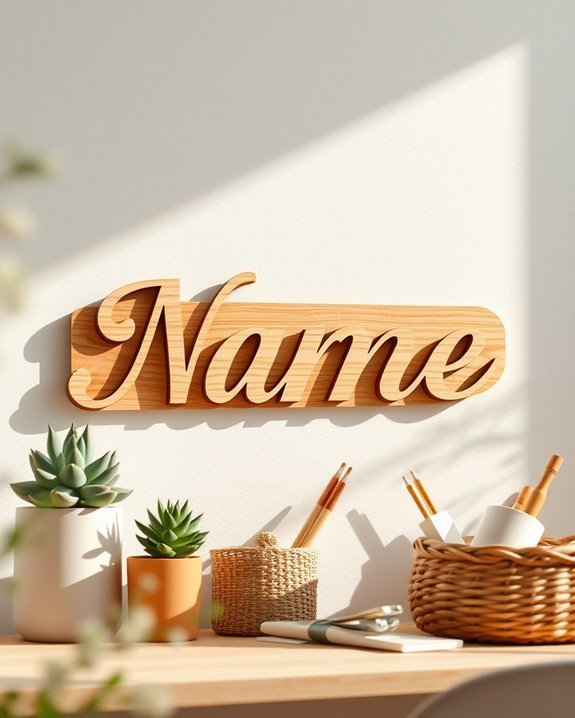 custom name plaques decor