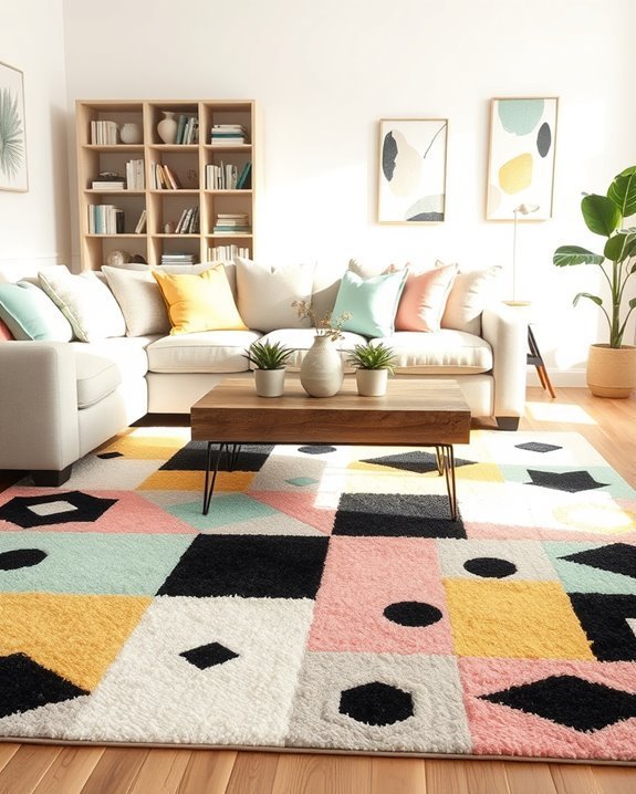custom painted rug designs