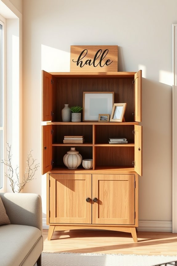custom signage enhances cabinets