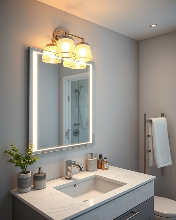 customizable bathroom lighting temperature