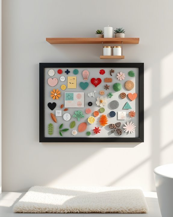 customizable bathroom magnetic art