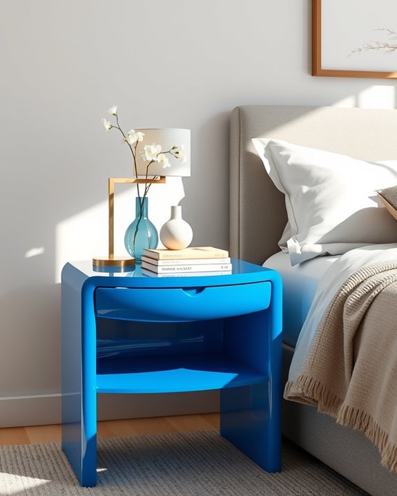 customizable blue bedside tables