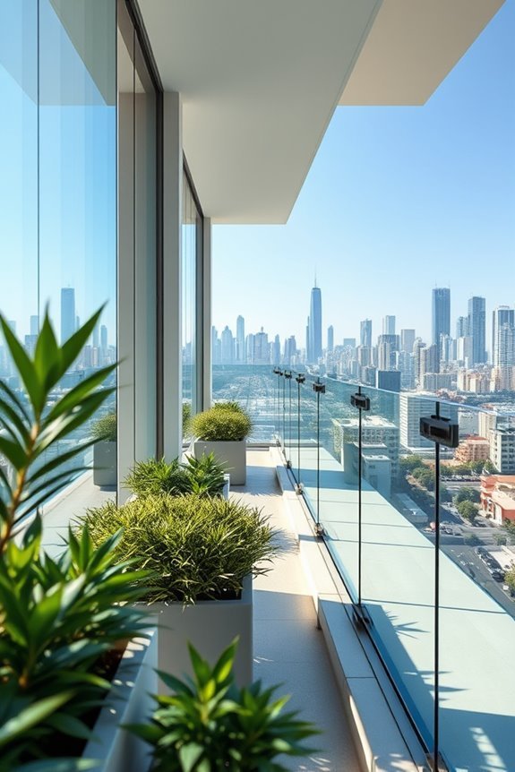 customized balcony glass design