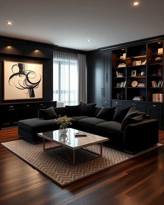 customized elegant black storage
