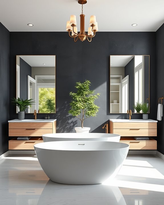 dark accent wall elegance