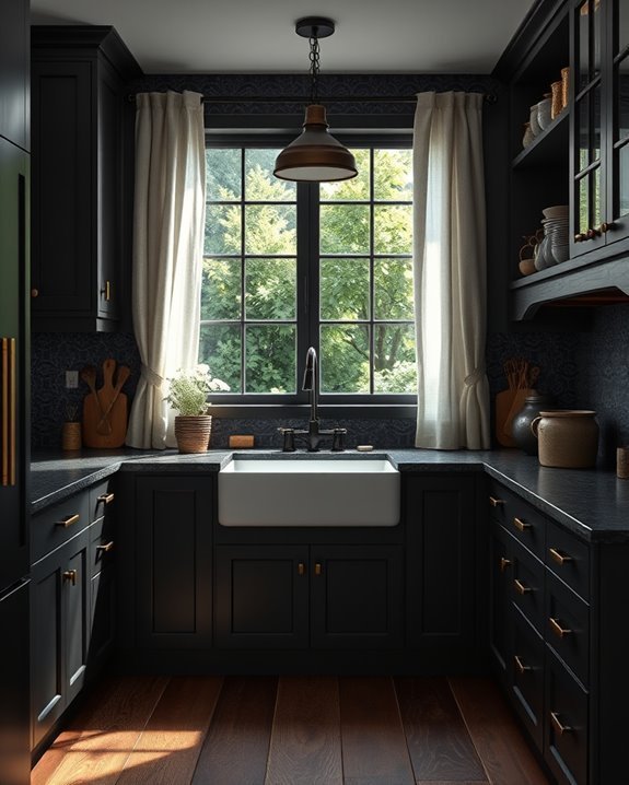 dark cozy sophisticated kitchens