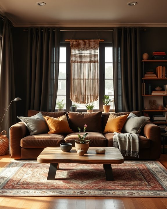 dark cozy window treatments