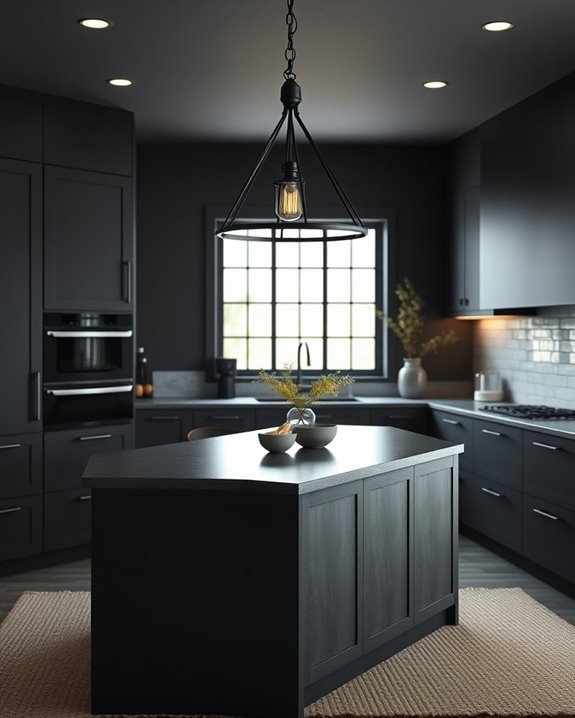 dark finish statement lighting