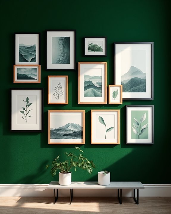 dark green art gallery
