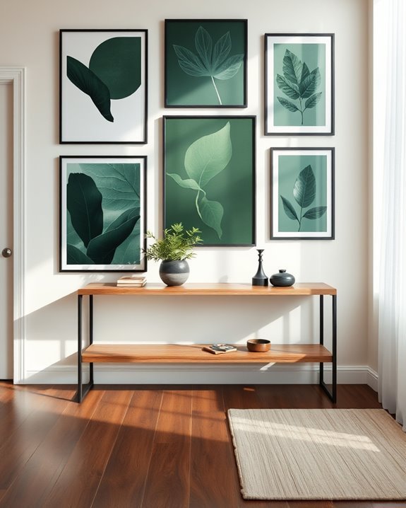 dark green art statement