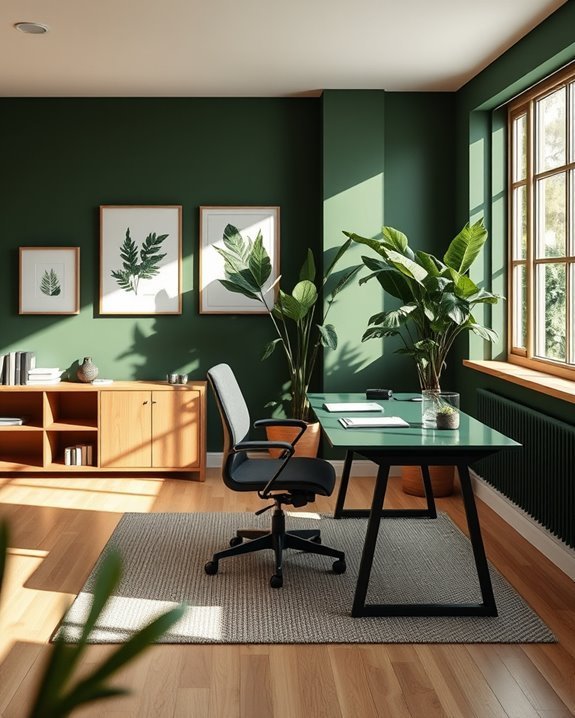dark green office elements